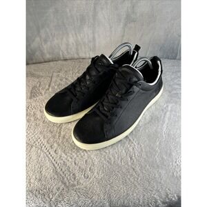 ECCO Soft 7 Craze Sneakers Mens Size 10.5 Black Leather Lightweight Minimalist